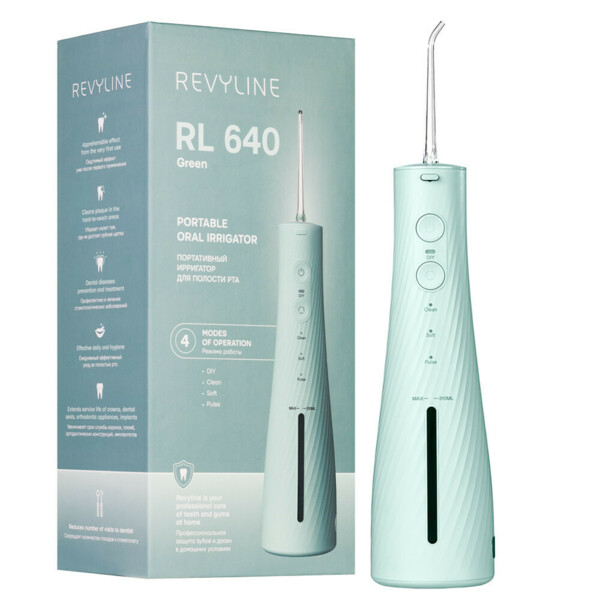 Ирригатор портативный Revyline RL 640, зелёный - фото 0