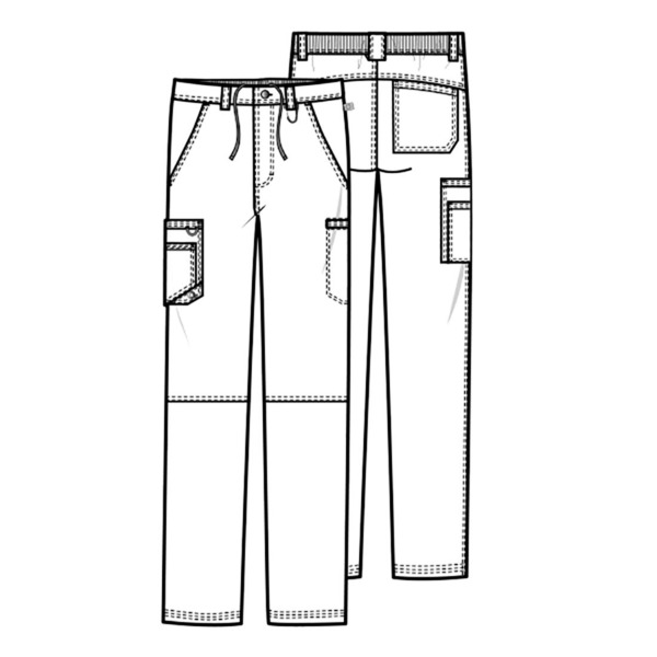 Брюки медицинские мужские Cherokee CK200A, бирюзовый, 2XL - фото 3
