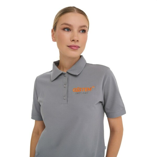 Поло женское Амрита "Osstem", серый, 48 размер - фото 2