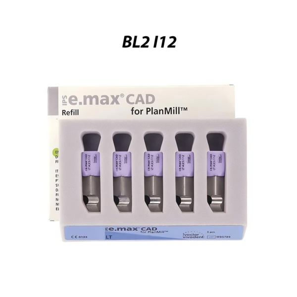 IPS e.max CAD PlanMill LT - блоки из дисиликата лития, цвет BL2, I12, 5 шт - фото 0