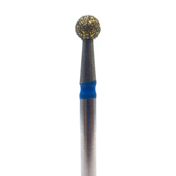 Бор алмазный 801Q, GOLD Line, шаровидный, D=2.3 мм, FG, синий - фото 0