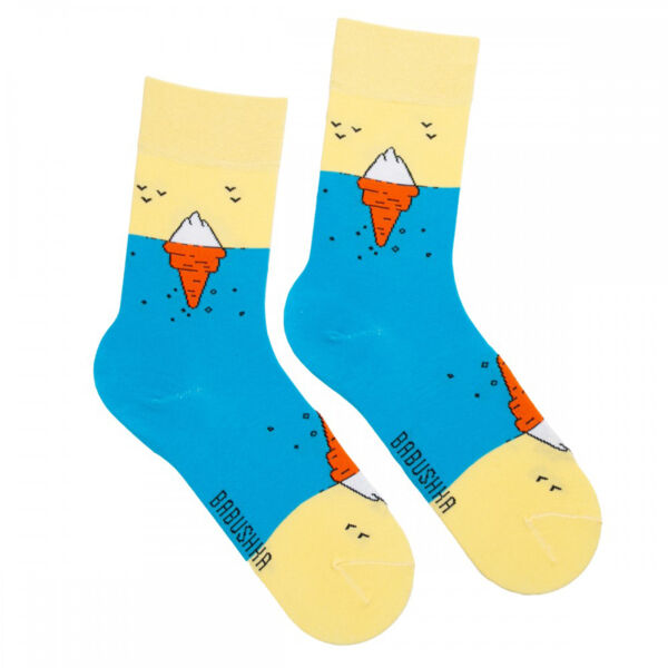 Носки женские, "Мороженое-айсберг", желтый, 36-40 - фото 0