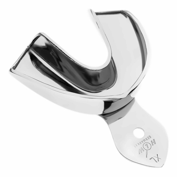 Ложка оттискная HLW, полная, без перфорации, нижняя челюсть, размер XL, сталь, 1 шт - фото 0