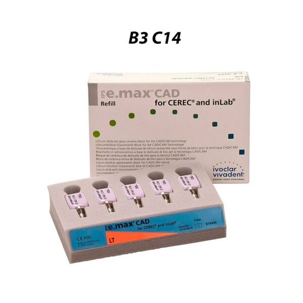 IPS e.max CAD CEREC/inLab LT - блоки из стеклокерамики, цвет B3 C14, 5 шт - фото 0