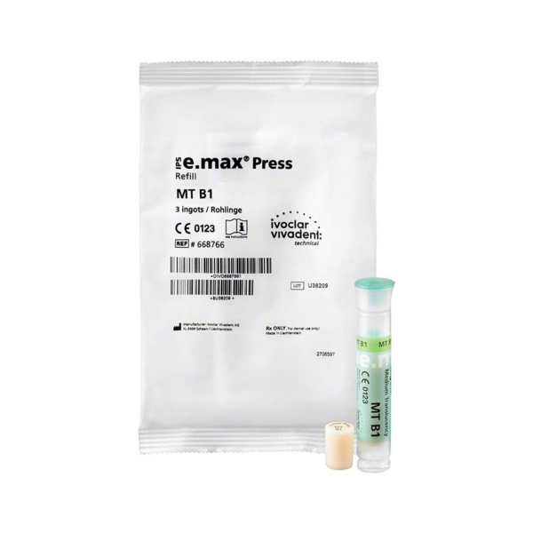 IPS e.max Press Ingots MT - керамические заготовки для техники прессования, цвет L B1, 3 шт - фото 0