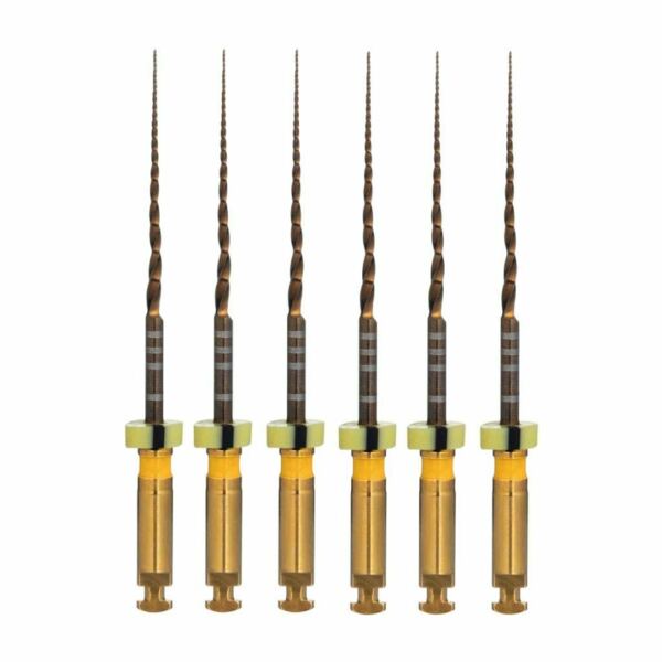 Файлы машинные Eurofile ULTRATAPER NEXT GOLD, стерильный, для препарирования каналов, 25 мм, №X1, никель-титан, 6 шт - фото 0