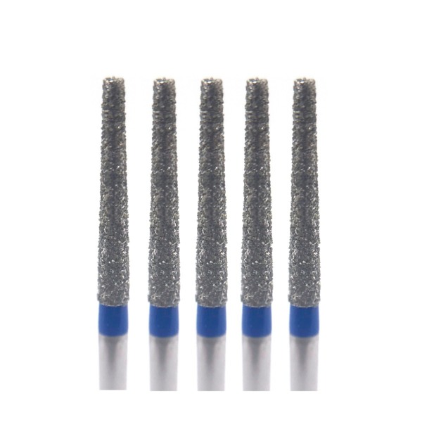 Бор алмазный Ecoline E 848, цилиндр конусный, D=1.4 мм, FG, синий, 5 шт - фото 0