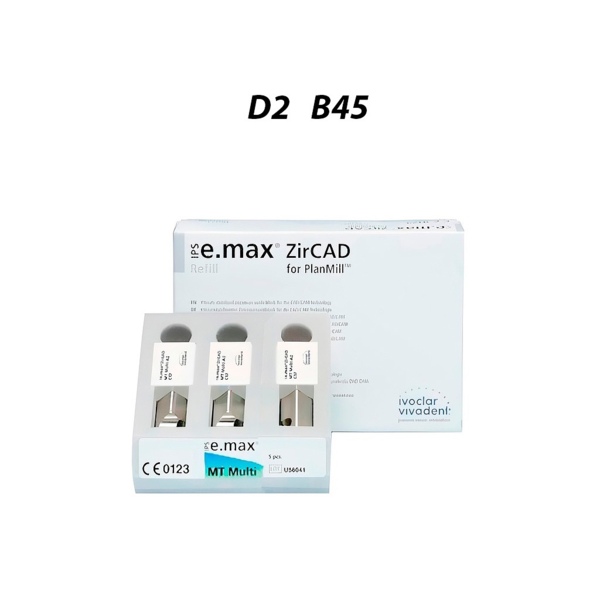 IPS e.max ZirCAD PlanMill MT Multi - блоки из оксида циркония, цвет D2, B45, 3 шт - фото 0