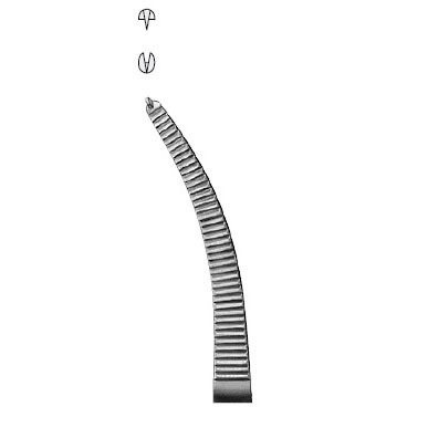 Зажим кровоостанавливающий по CRILE, изогнутый, зубчики 1х2, длина 140 мм - фото 1