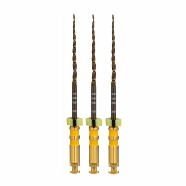 Файлы машинные Eurofile ULTRATAPER NEXT GOLD, стерильный, для препарирования каналов, 21 мм, №X5, никель-титан, 3 шт - фото 0