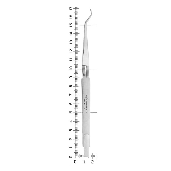 Пинцет ортодонтический HLW H-322C*, обратный, изогнутый, с позиционером, для брекетов, 160 мм - фото 3