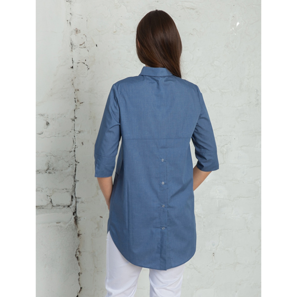 Рубашка женская на кнопках, деним, 58 - фото 1