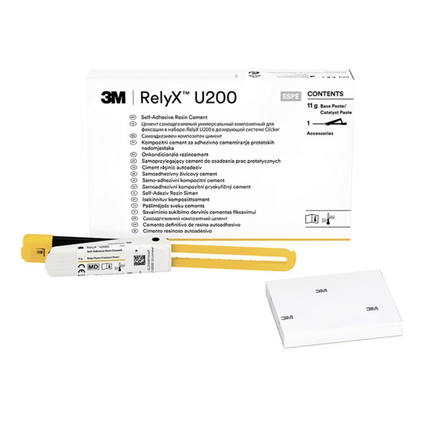 Цемент композитный 3M ESPE RelyX U200, самоадгезивный, для постоянной фиксации, цвет А3-О опаковый, кликер, 1х11 г - фото 1