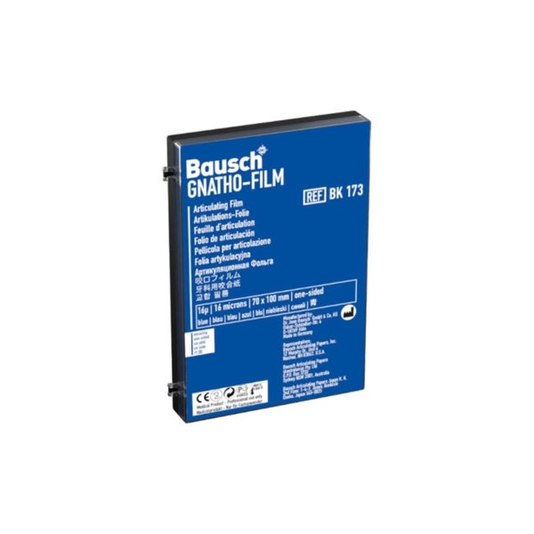 Фольга окклюзионная Bausch Gnatho, односторонняя, синяя, 16 мкм, 100 х 70 мм, 50 листов - фото 0