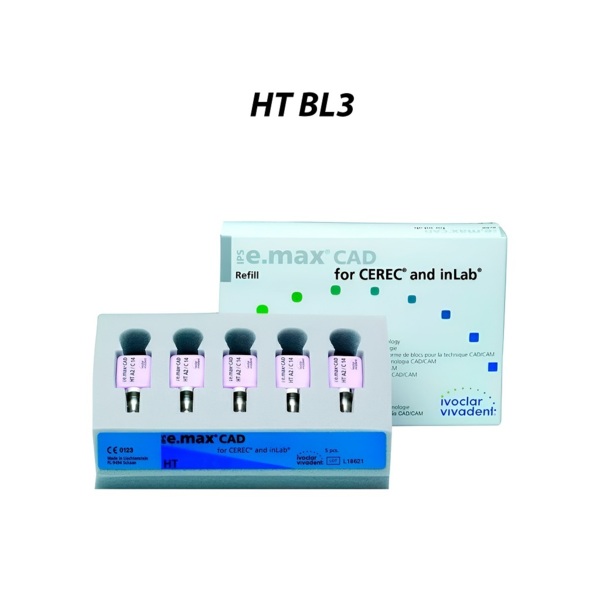 IPS e.max CAD CEREC/inLab HT - блоки из стеклокерамики, цвет BL3 C14, 5 шт - фото 0