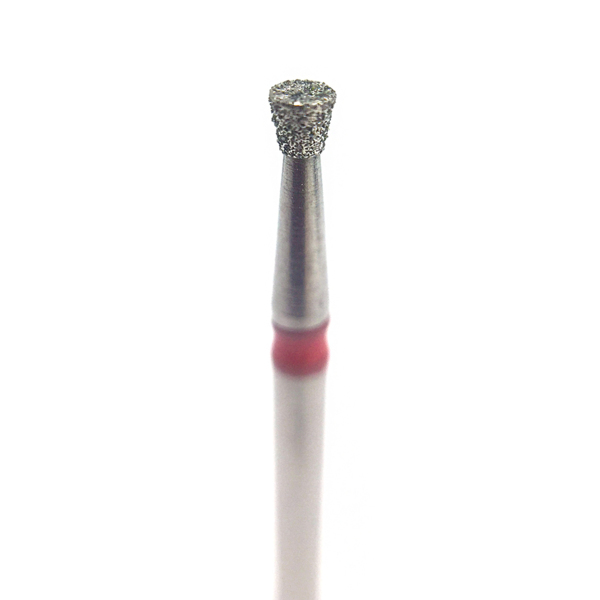 Бор алмазный 805F, конус обратный, D=1.6 мм, L=1.5 мм, FG, красный, 5 шт - фото 0