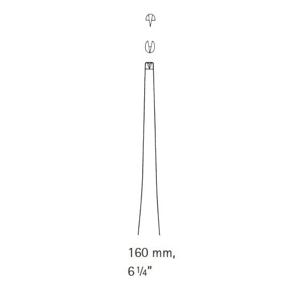 Пинцет хирургический Aesculap, зубчики 1х2, 160 мм - фото 1