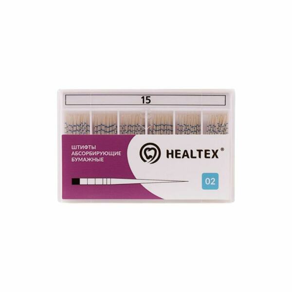 Штифты бумажные Healtex, абсорбирующие, с маркировкой длины, №15/.02, 200 шт - фото 0