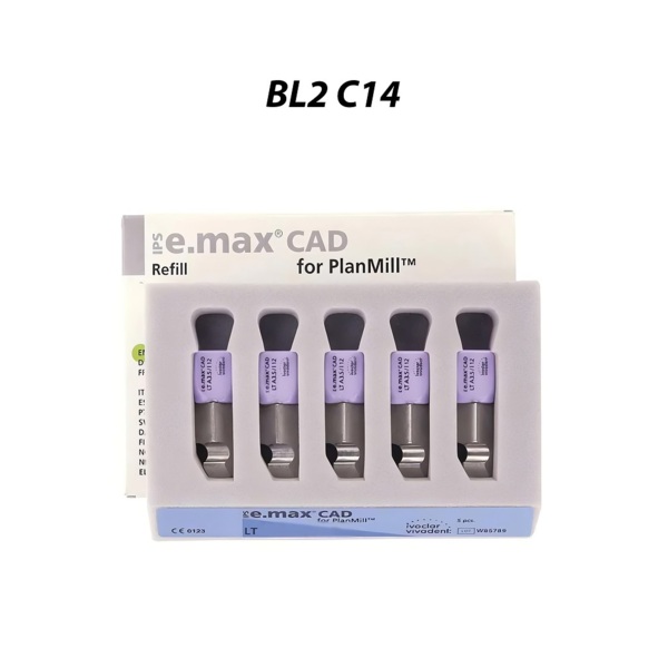IPS e.max CAD PlanMill LT - блоки из дисиликата лития, цвет BL2, C14, 5 шт - фото 0