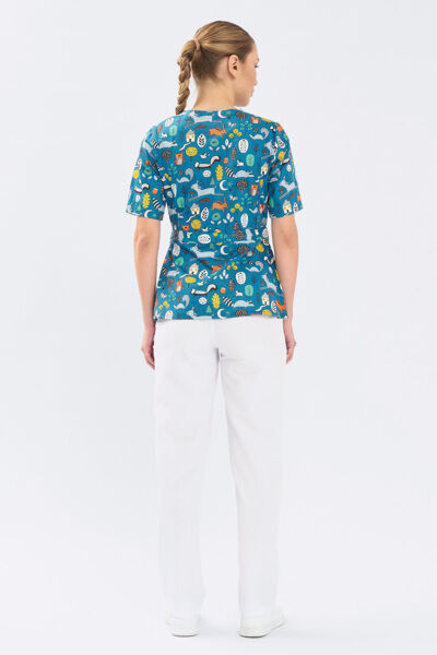 Туника женская Тезис TZ305, принт "Звери", 42 - фото 5