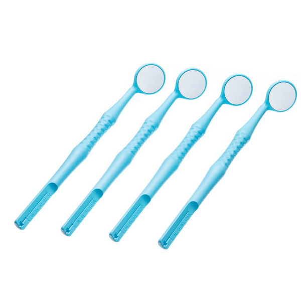 Зеркало стоматологическое Dialog M2 Endo-Guage, родиевое, №4.5, светло-синий, 4 шт - фото 1