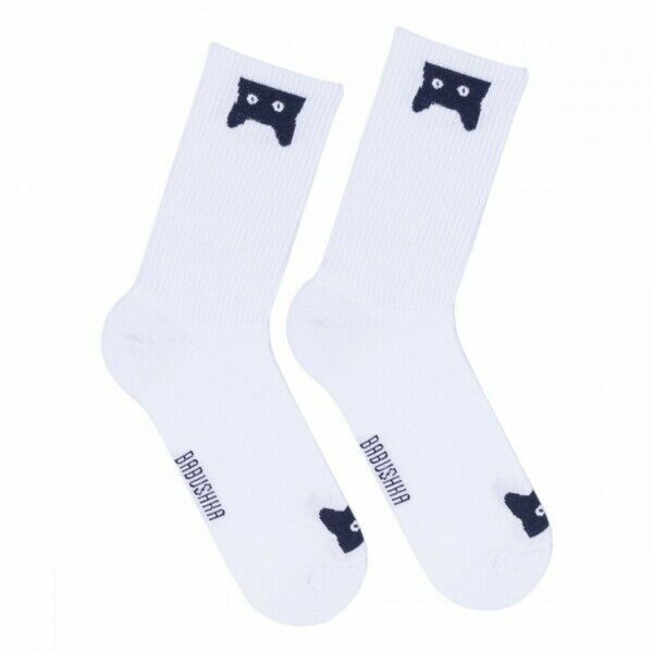 Носки мужские, "Черный кот", белый, 41-45 - фото 0