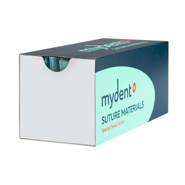 Шовный материал MyDent24 Шелк, нерассасывающаяся плетеная нить с покрытием 6/0 75 см, обратно-режущая игла 13 мм 1/2, черный, 12 шт - фото 3
