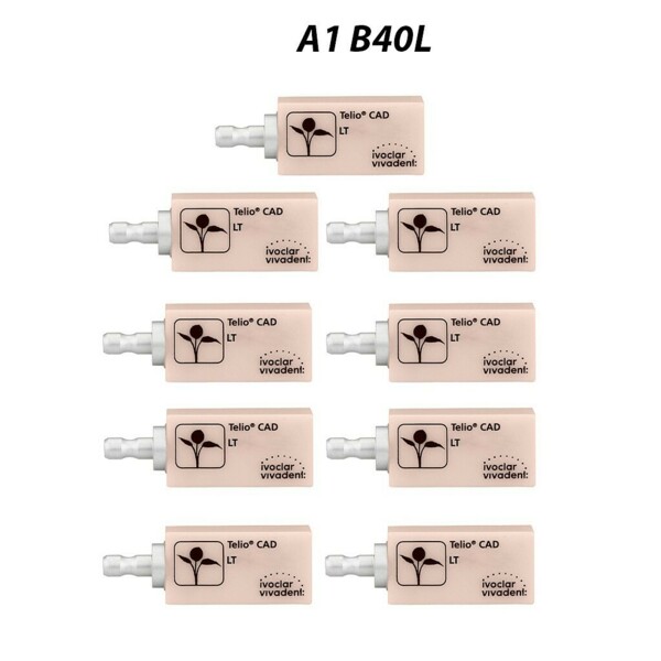 Telio CAD CEREC/inLab LT - акриловые блоки, цвет A1 B40L, 9 шт - фото 0