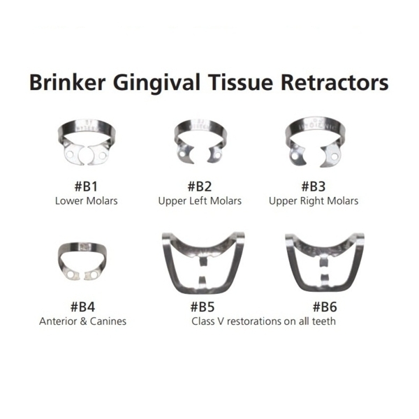 HYGENIC BRINKER UNIVERSAL CLAMP SET - набор кламмеров для сильно разрушенных зубов, 6 шт - фото 1