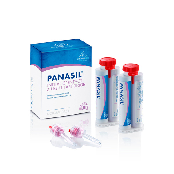 Panasil initial contact X-Light Fast - корригирующий материал, очень жидкотекучий, 2x50 мл + 8 смесителей, new