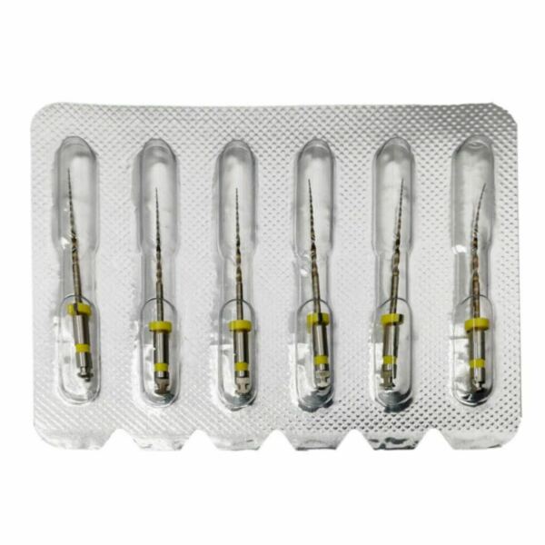 Файлы машинные Geosoft EndoLine S-FLEXI, стерильные, для первичного эндодонтического лечения, 25 мм, №20/.04, никель-титан, 6 шт - фото 1