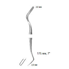 Шпатель, жесткий, 2,0/2,0 мм, длина 175 мм - фото 1