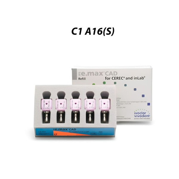 IPS e.max CAD CEREC/inLab LT - блоки из стеклокерамики, цвет C1 A16 (S), 5 шт - фото 0