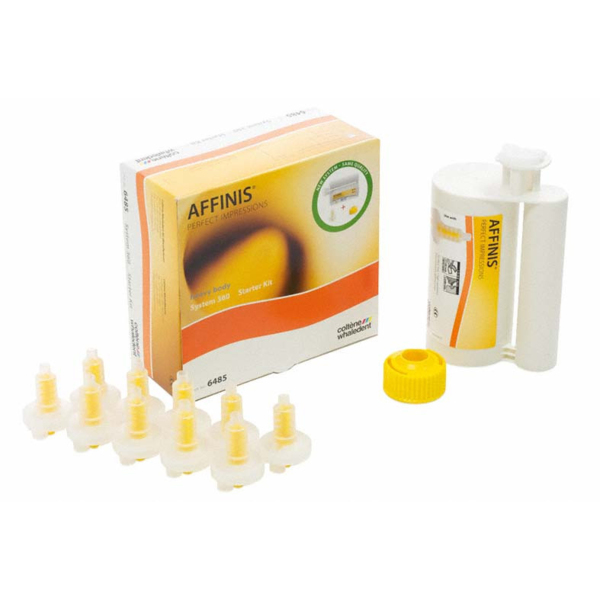 AFFINIS Heavy Body System 360 Starter Kit - стоматологический A-силикон для снятия оттисков, 380 мл + 10 смесителей - фото 0