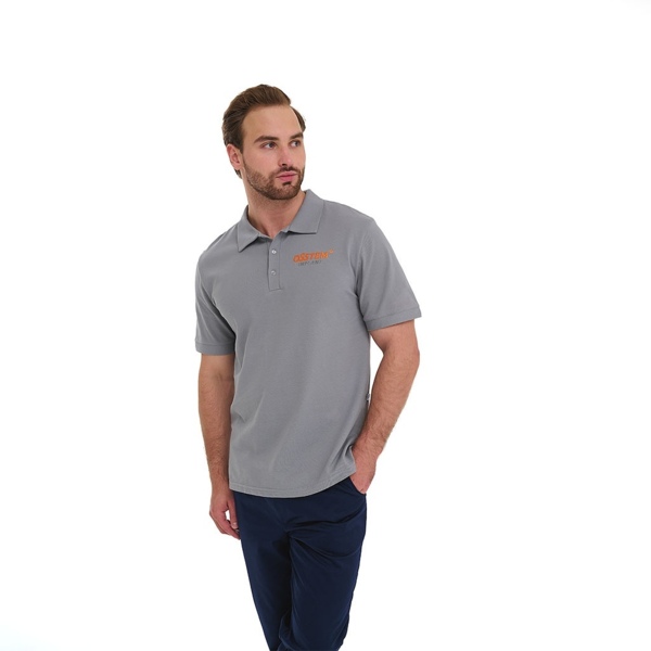 Поло мужское Амрита "Osstem", серый, 50 размер - фото 2