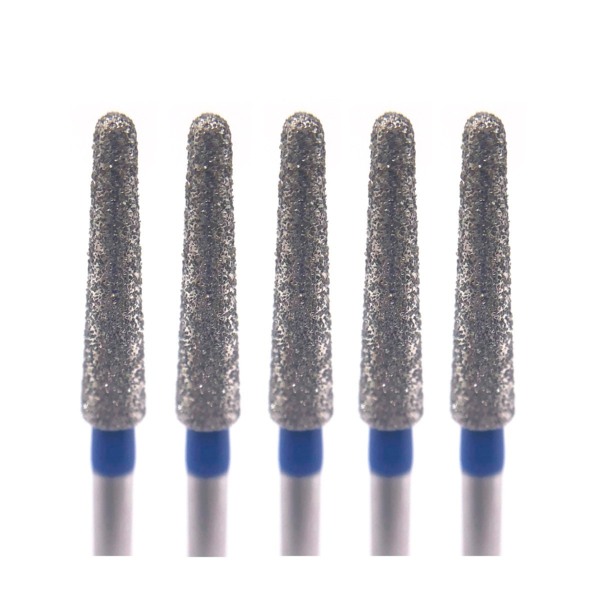 Бор алмазный Ecoline E 850 M, конус закругленный, D=2.3 мм, FG, синий, 5 шт - фото 0