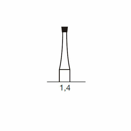 Бор твердосплавный CB 2, конус обратный, D=1.4 мм, L=1.4 мм, FG, синий - фото 1