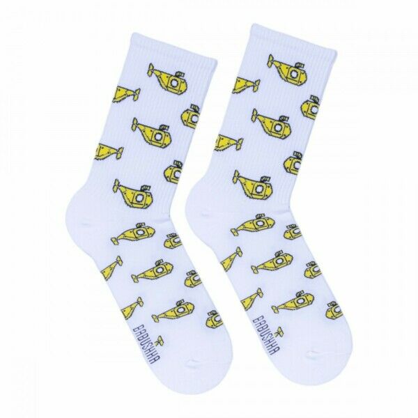 Носки женские, "Подводные Лодки", белый, 36-40 - фото 0