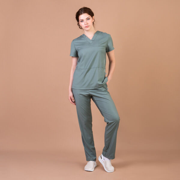 Брюки женские Тезис TZ315, оливковый, 44 - фото 2