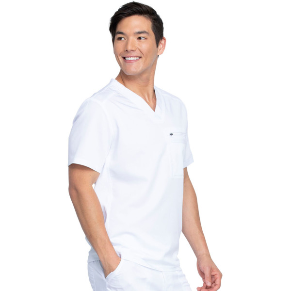 Топ медицинский мужской Dickies DK865, белый, XS - фото 3