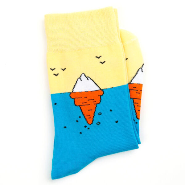 Носки мужские, "Мороженое-айсберг", желтый, 41-45 - фото 1