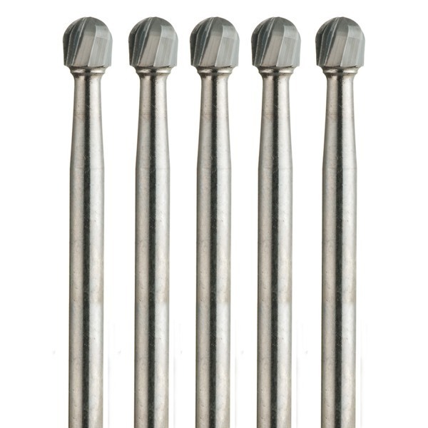 Бор твердосплавный 1S, шаровидный, проникающий, D=2.1 мм, FG, зеленый, 5 шт - фото 0