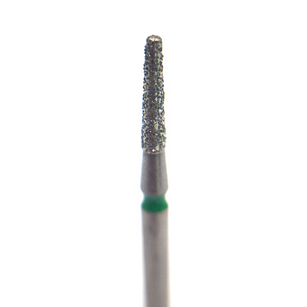 Бор алмазный 846G, конус усеченный, D=1.4 мм, L=6.0 мм, FG, зеленый, 5 шт - фото 0