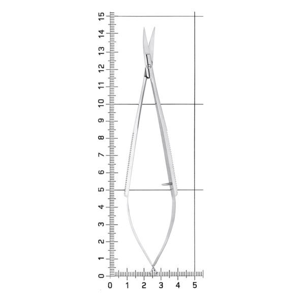 Ножницы микрохирургические Castroviejo, изогнутые, 14 см - фото 4