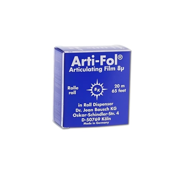 Фольга артикуляционная Bausch Arti-Fol, двухсторонняя, синяя, 8 мкм, 22 мм х 20 м, 1шт - фото 1