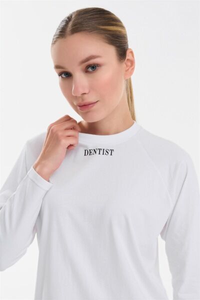 Лонгслив женский Тезис TZ112, принт "DENTIST", белый, 44 - фото 0