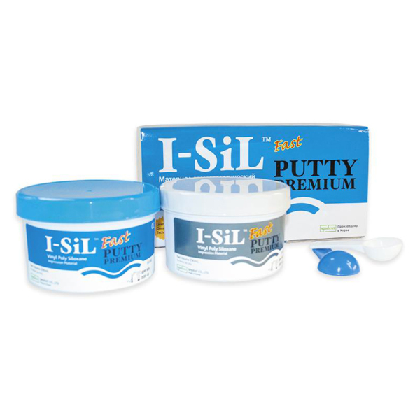 I-SiL Premium Putty FAST - поливинилсилоксановая оттискная масса (А-силиконы Fast), 2х290 г - фото 0