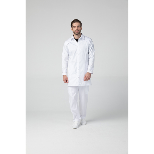 Халат мужской Dr. Nice с воротником, белый, 52 - фото 3