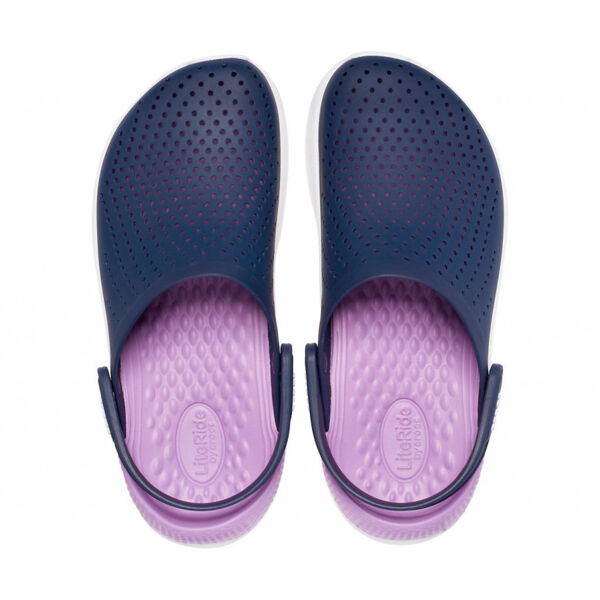Сабо CROCS LiteRide Clog, темно-синие с сиреневым задником, 36-37 - фото 2