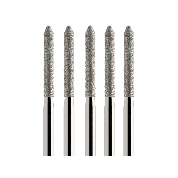 Бор алмазный 886, цилиндр (135 градусов), D=1.2 мм, L=10 мм, FG, зеленый, 5 шт - фото 0